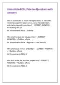 Unrestricted CSL Practice Questions with answers