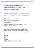 Massachusetts Construction Supervisors License Exam Prep questions with answers