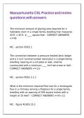 Massachusetts CSL Practice and review questions with answers
