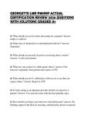 GEORGETTE LMR PMHNP ACTUAL CERTIFICATION REVIEW 2026 QUESTIONS WITH SOLUTIONS GRADED A&plus;