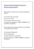 Qualys Patch Management &lpar;Course Quizzes&rpar; with answers