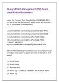 Qualys Patch Management &lpar;PM&rpar; Exam questions with answers&period;
