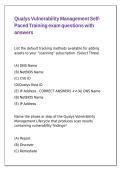 Qualys Vulnerability Management Self-Paced Training exam questions with answers