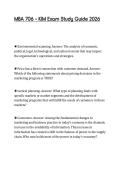 MBA 706 &ndash; KIM Exam Study Guide 2026