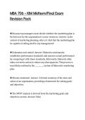 MBA 706 &ndash; KIM Midterm&sol;Final Exam Revision Pack
