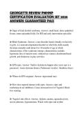 GEORGETTE REVIEW PMHNP CERTIFICATION EVALUATION SET 2026 ANSWERS GUARANTEED PASS