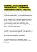GEORGETTE REVIEW PMHNP EXAM COMPLETE ACTUAL TEST PAPER 2026 QUESTIONS WITH ANSWERS GRADED A&plus;