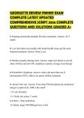 GEORGETTE REVIEW PMHNP EXAM COMPLETE LATEST UPDATED COMPREHENSIVE SCRIPT 2026 COMPLETE QUESTIONS AND SOLUTIONS GRADED A
