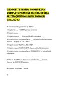 GEORGETTE REVIEW PMHNP EXAM COMPLETE PRACTICE TEST BANK 2026 TESTED QUESTIONS WITH ANSWERS GRADED A&plus;