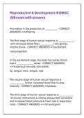Reproductive & Development III BMSC 208 exam with answers