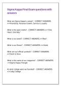 Sigma Kappa Final Exam questions with answers