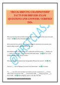 TRUCK DRIVING CHAMPIONSHIP FACTS FOR DRIVERS EXAM QUESTIONS AND ANSWERS&period; VERIFIED 2026&period;