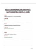 WGU D278 SCRIPTING AND PROGRAMMING FOUNDATIONS &vert; OA&vert; OBJECTIVE ASSESSMENT EXAM QUESTIONS AND ANSWERS