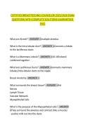 CERTIFIED BREASTFEEDING COUNSELOR 2025&sol;2026 EXAM  QUESTIONS WITH COMPLETE SOLUTIONS GUARANTEED  PASS