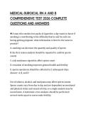 MEDICAL-SURGICAL RN A AND B COMPREHENSIVE TEST 2026 COMPLETE QUESTIONS AND ANSWERS