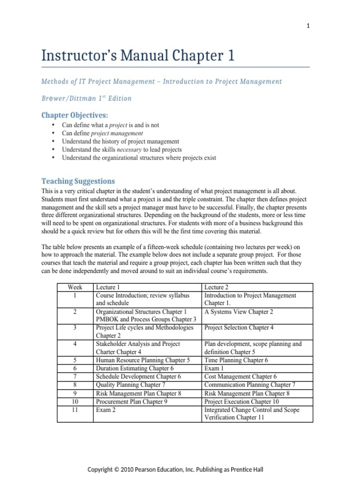 Summary solutions manual, textbook answers: Methods of IT Project ...