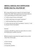 MEDICAL SURGICAL RN B CERTIFICATION REVIEW 2026 FULL SOLUTION SET