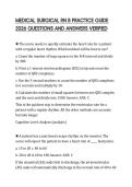 MEDICAL SURGICAL RN B PRACTICE GUIDE 2026 QUESTIONS AND ANSWERS VERIFIED