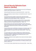 Annual Security Refresher Exam Rated A&plus; &lpar;Verified&rpar;