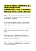 GLOBAL BUSINESS TODAY CHARLES HILL 11TH EDITION TEST BANK COMPREHENSIVE SCRIPT 2026 COMPLETE QUESTIONS AND SOLUTIONS GRADED A&plus;