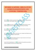 DIVERSE LEARNERS - D096 OA STUDY GUIDE EXAM QUESTIONS AND ANSWERS&period; VERIFIED 2026&period;