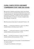 GLOBAL CAMPUS STAT200 ASSIGNMENT COMPREHENSIVE STUDY GUIDE 2026 SOLVED