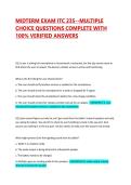 MIDTERM EXAM ITC 235--MULTIPLE CHOICE QUESTIONS COMPLETE WITH 100&percnt; VERIFIED ANSWERS 2026