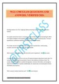 WGU C985 EXAM QUESTIONS AND ANSWERS&period; VERIFIED 2026&period;