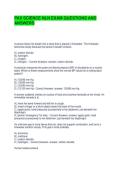 PAX SCIENCE NLN EXAM QUESTIONS AND ANSWERS