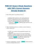 PHM 431 Exam 2 Study Questions  with 100&percnt; Correct Answers  Already Graded A&plus; 