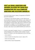 GOVT 407 EXAM 3 QUESTIONS AND ANSWERS SOLUTION TEST EXAM DOCS EXAMINATION TEST 2026 COMPLETE QUESTIONS AND SOLUTIONS GRADED A&plus;