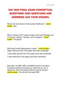 OIS 3660 FINAL EXAM CONCEPTUAL  QUESTIONS 2026 QUESTIONS AND  ANSWERS&vert; ACE YOUR GRADES&period; 