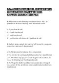 GRASSROOTS REFEREE RE-CERTIFICATION CERTIFICATION REVIEW SET 2026 ANSWERS GUARANTEED PASS