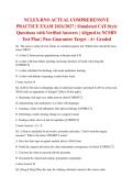 NCLEX-RN&reg; ACTUAL COMPREHENSIVE PRACTICE EXAM 2026&sol;2027 &vert; Simulated CAT-Style Questions with Verified Answers &vert; Aligned to NCSBN Test Plan &vert; Pass Guarantee Target - A&plus; Graded