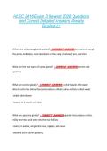 HLSC 2416 Exam 3 Newest 2026 Questions  and Correct Detailed Answers Already  Graded A&plus; 