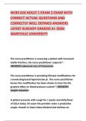 NURS 620 ADULT 1 EXAM 2 EXAM WITH CORRECT ACTUAL QUESTIONS AND CORRECTLY WELL DEFINED ANSWERS LATEST ALREADY GRADED A&plus; 2026- MARYVILLE UNIVERSITY