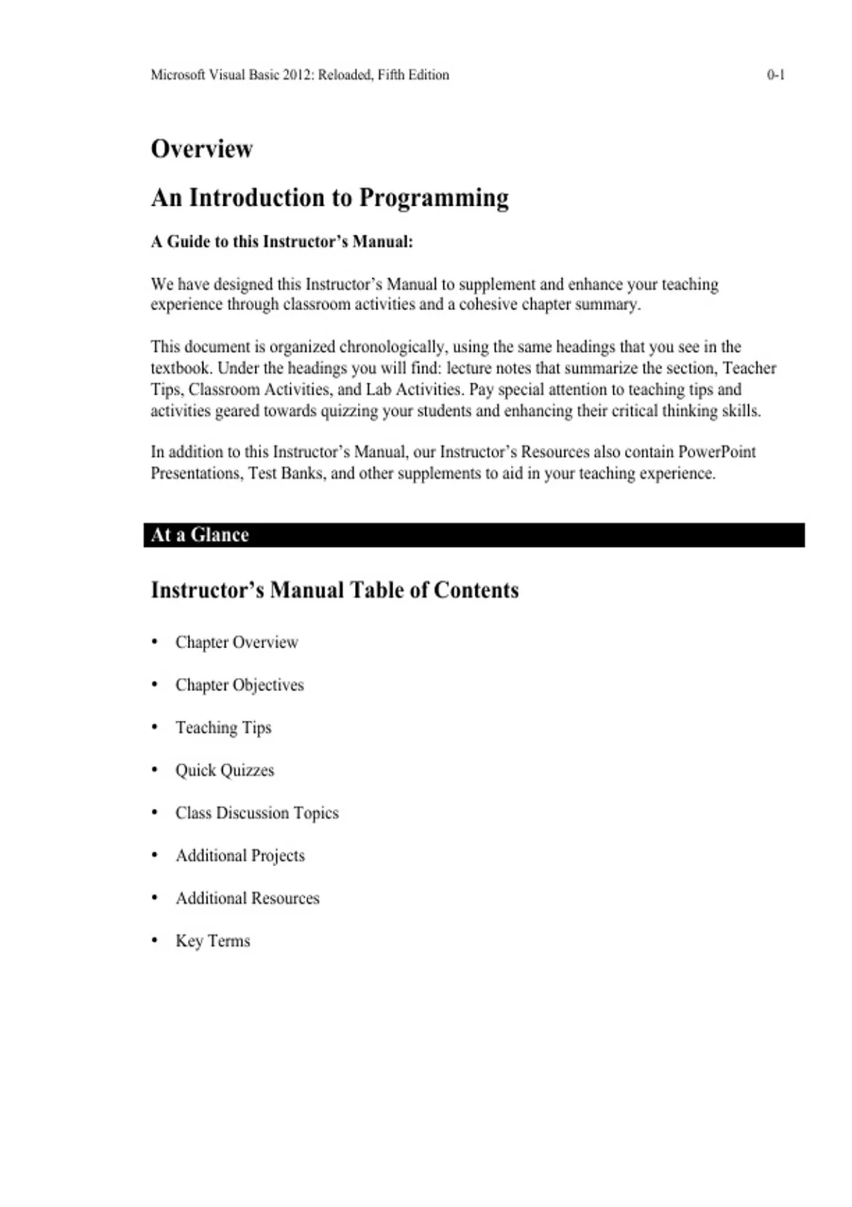 Summary solutions manual, textbook answers: Microsoft Visual Basic 2012 ...