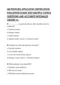 MN PESTICIDE APPLICATOR CERTIFICATION EVALUATION EXAMS 2025 MULTIPLE CHOICE QUESTIONS AND ACCURATE RATIONALES GRADED A&plus;