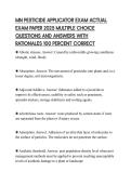 MN PESTICIDE APPLICATOR EXAM ACTUAL EXAM PAPER 2025 MULTIPLE CHOICE QUESTIONS AND ANSWERS WITH RATIONALES 100 PERCENT CORRECT