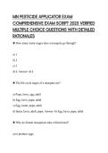 MN PESTICIDE APPLICATOR EXAM COMPREHENSIVE EXAM SCRIPT 2025 VERIFIED MULTIPLE CHOICE QUESTIONS WITH DETAILED RATIONALES