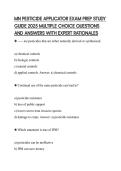 MN PESTICIDE APPLICATOR EXAM PREP STUDY GUIDE 2025 MULTIPLE CHOICE QUESTIONS AND ANSWERS WITH EXPERT RATIONALES