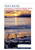 Test Bank For Varcarolis Canadian Psychiatric Mental Health Nursing 3rd Edition By Cheryl L&period; Pollard&comma; Sonya L&period; Jakubec&vert; 9780323778800&vert; All Chapters&vert; LATEST