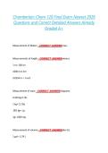 Chamberlain Chem 120 Final Exam Newest 2026  Questions and Correct Detailed Answers Already  Graded A&plus; 