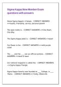 Sigma Kappa New Member Exam questions with answers