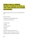 MOORES CLINICALLY ORIENTED ANATOMY 9TH EDITION TEST BANK 2026 STUDY GUIDE QUESTIONS WITH ANSWERS AND RATIONALS
