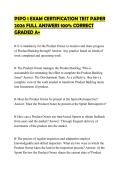 PSPO 1 EXAM CERTIFICATION TEST PAPER 2026 FULL ANSWERS 100&percnt; CORRECT GRADED A&plus;