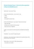 Human Anatomy Exam 2- University of Iowa questions with precise detailed answers