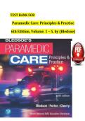 TEST BANK FOR  Paramedic Care&colon; Principles & Practice 6th Edition&comma; Volume&period; 1 &ndash; 5&comma; by &lpar;Bledsoe&rpar;