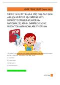 NBRC &sol; TMC &sol; RRT Exam 2 2025 Prep Test Bank  with 350 VERIFIED  QUESTIONS WITH  CORRECT DETAILED ANSWERS &  RATIONALES &vert; ATI RN COMPREHENSIVE  PREDICTOR WITH NGN LATEST VERSION