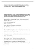 N120 MAJOR QUIZ 1 &vert; QUESTIONS AND ANSWERS &vert; 2026 UPDATE &vert; WITH COMPLETE SOLUTION